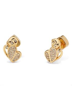 Kate Spade New York Monkey Pave Earrings Mom Knows Best Collection NWT